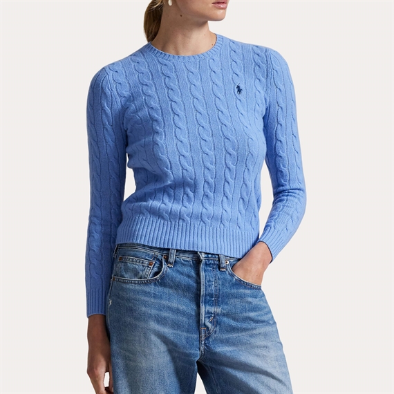 Polo Ralph Lauren Cable Wool Cashmere Sweater, Litchfield Blue